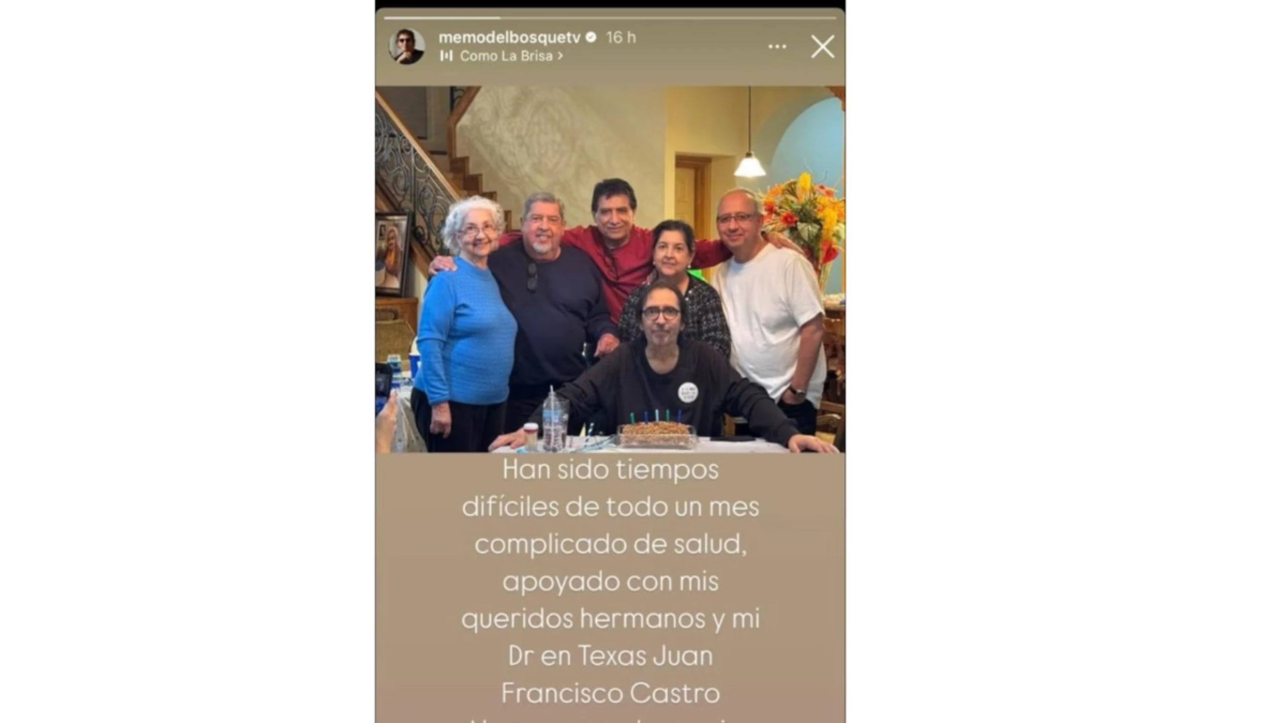 Memo del Bosque estado de salud