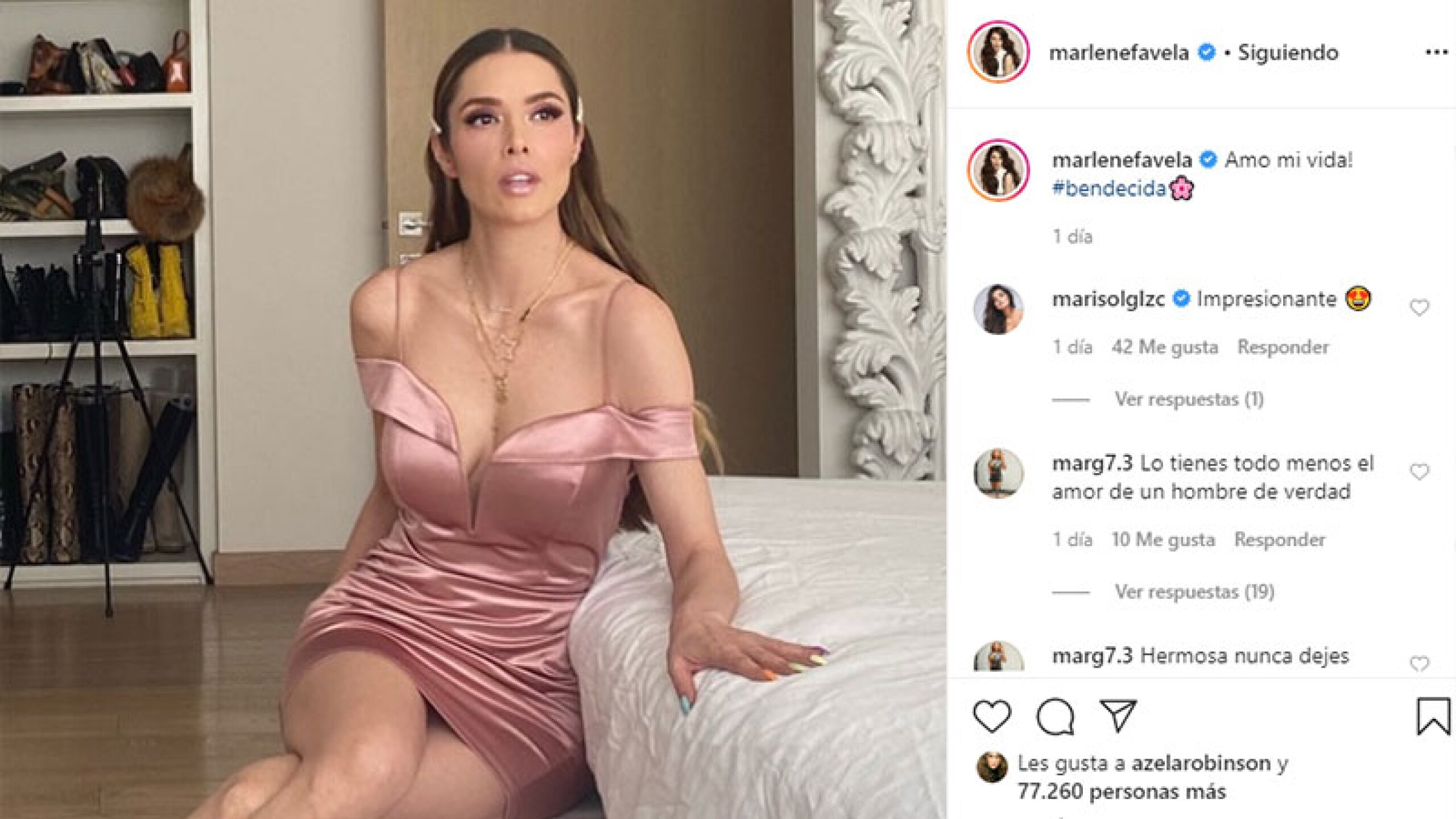 Marlene posa sensual.