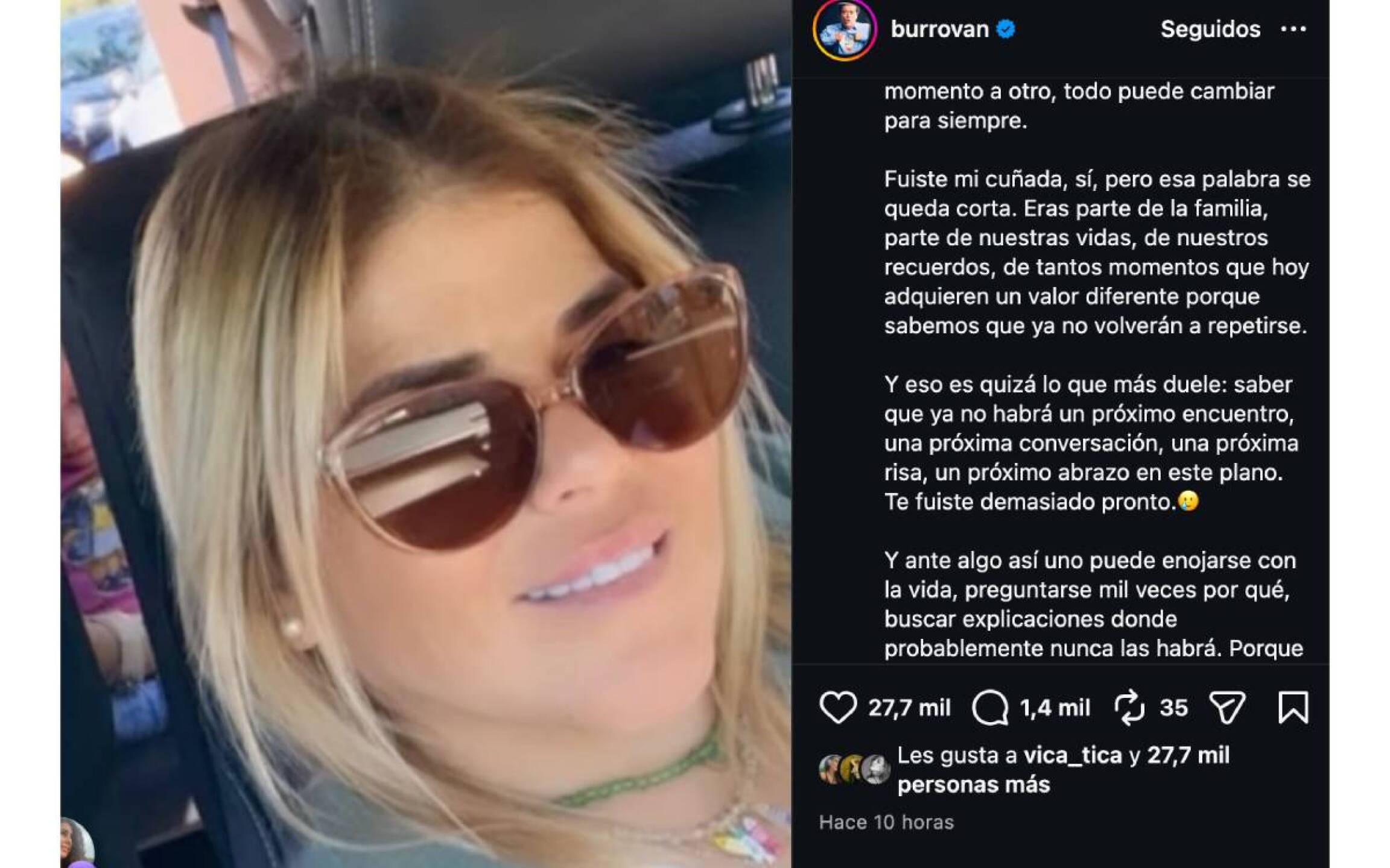 Ana Lucía, amiga de Vica Andrade