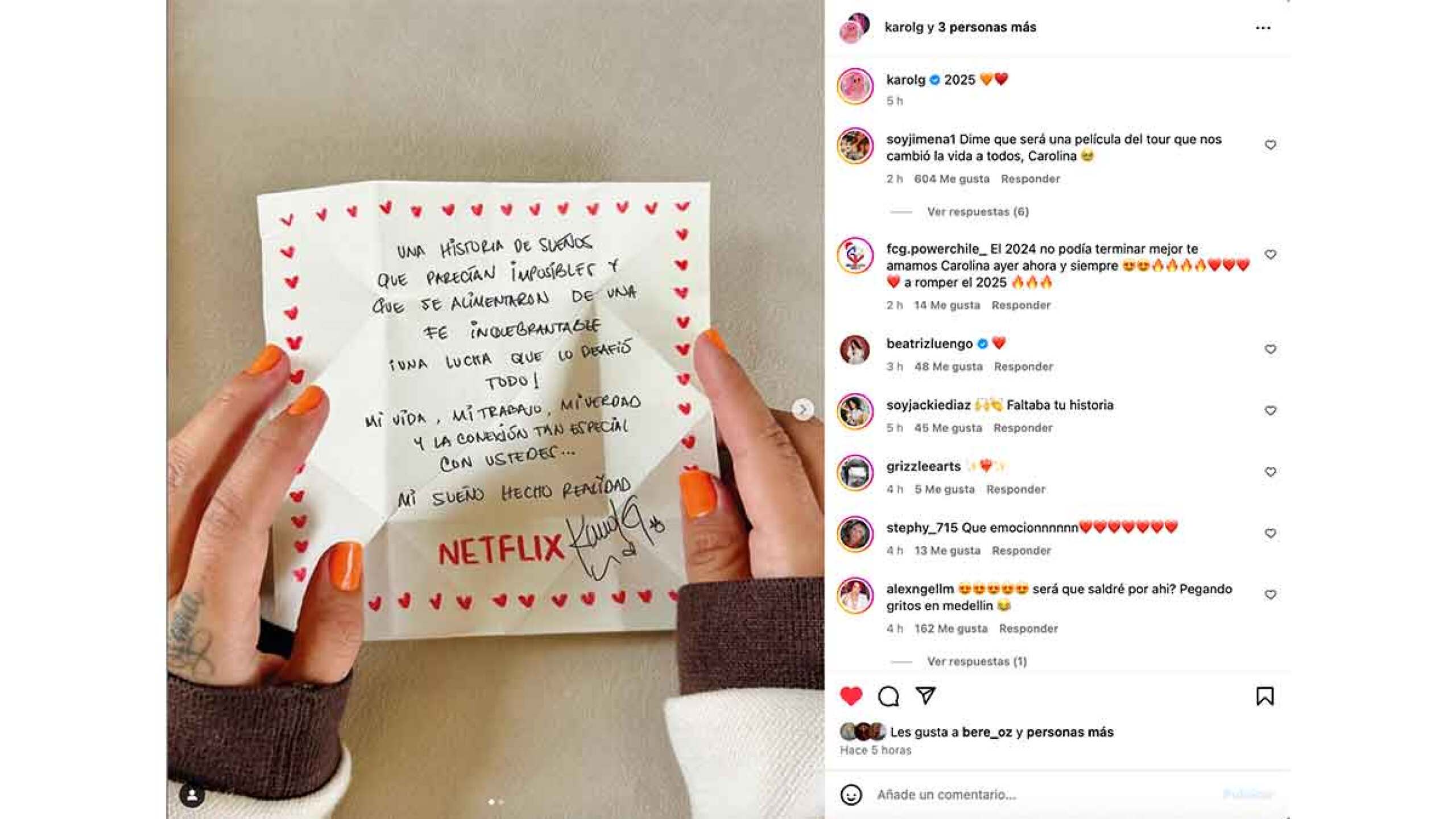 Karol G tendrá documental en Netflix