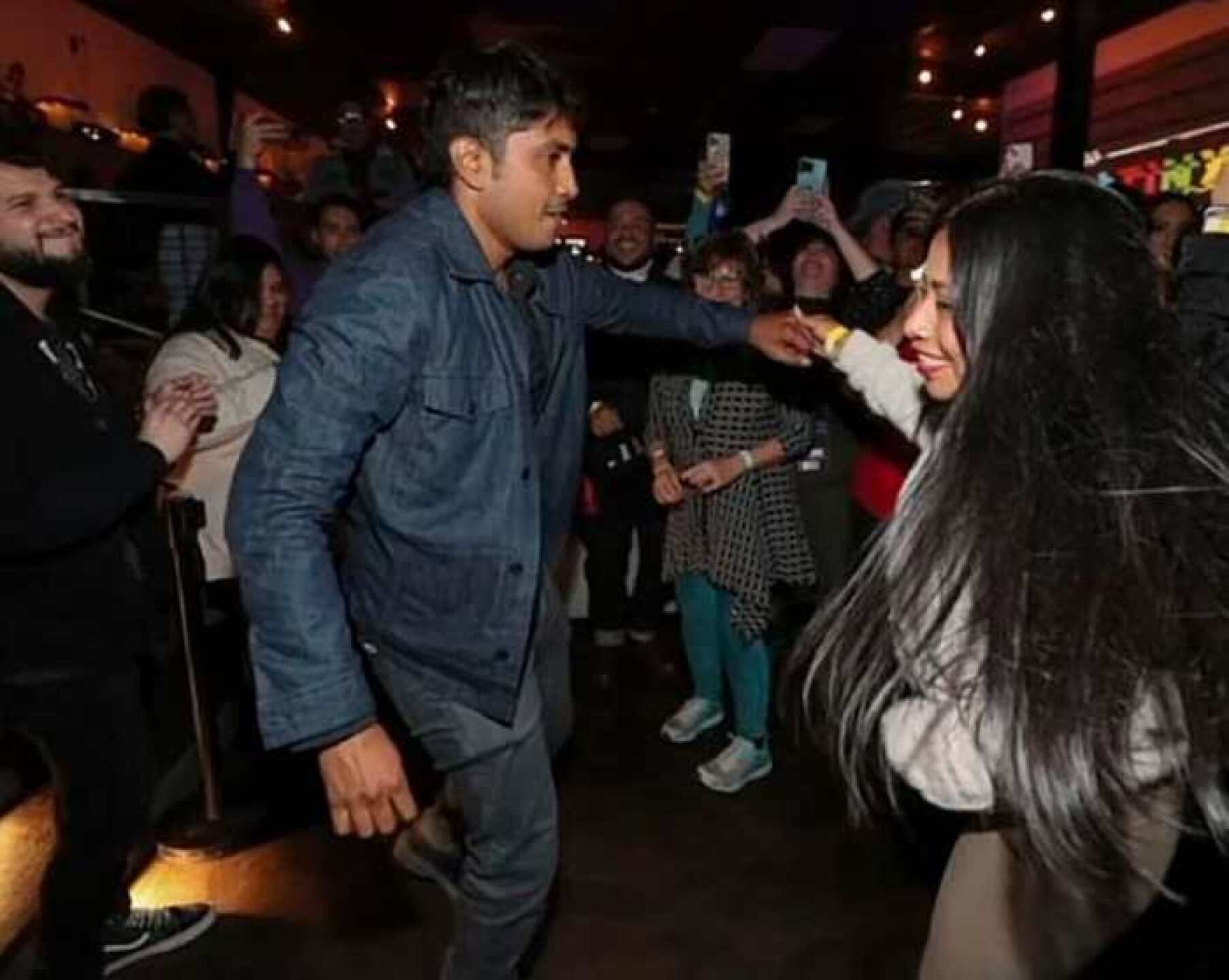 Recientemente captaron a los actores bailando en un festival de cine.