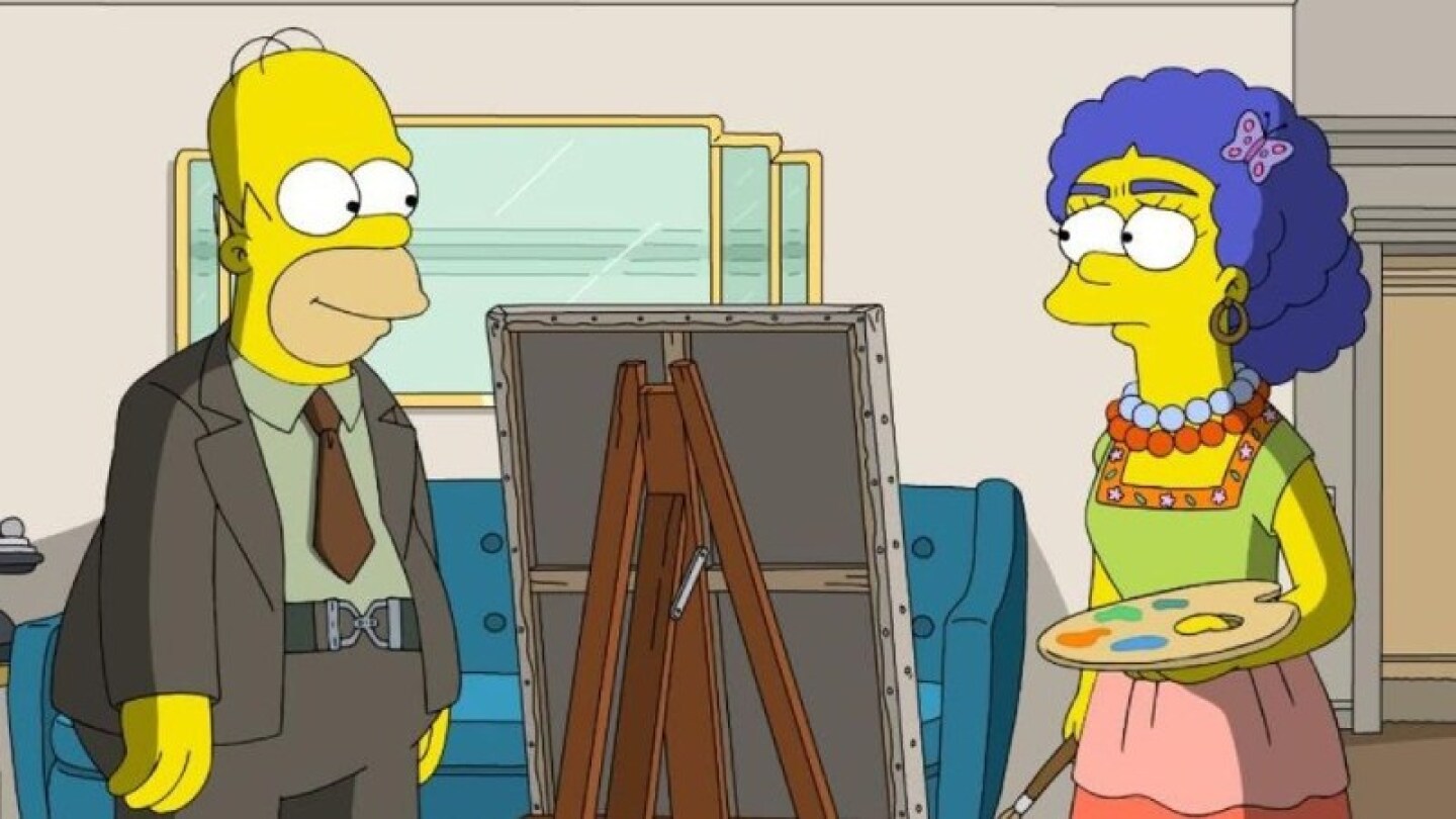 Frida Kahlo Diego Rivera homenajeados Los Simpson