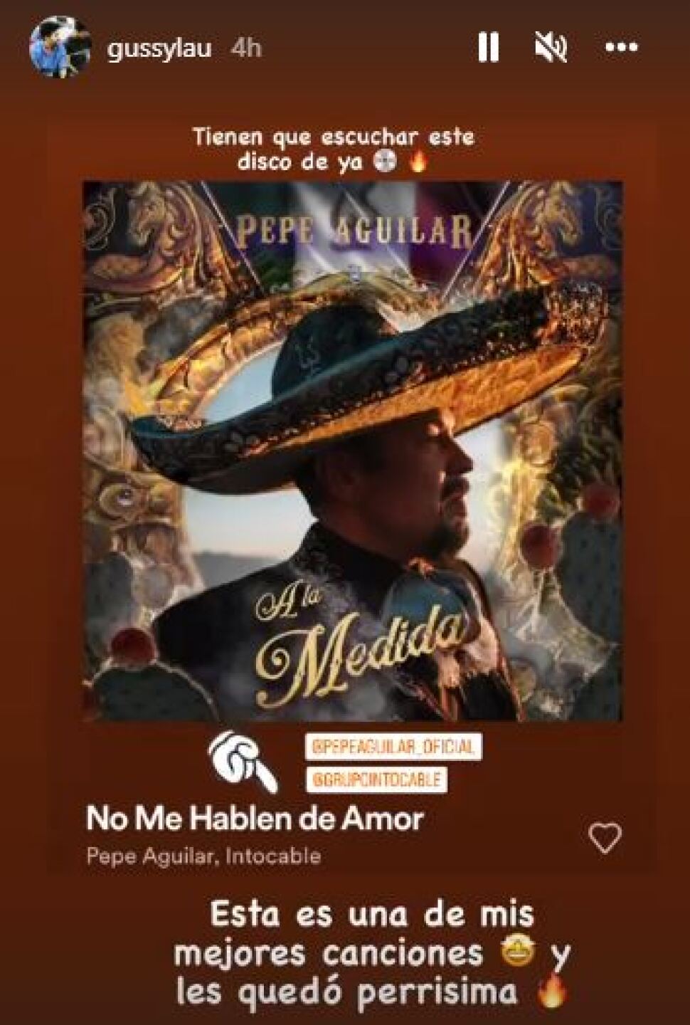 Gussy Lau manda mensaje a Pepe Aguilar