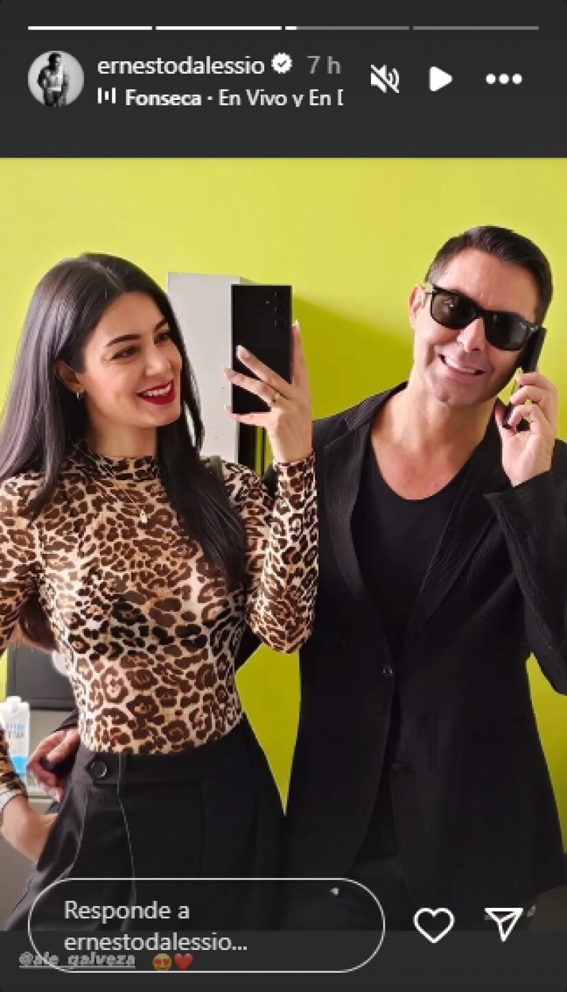 Ernesto D'Alessio y su novia