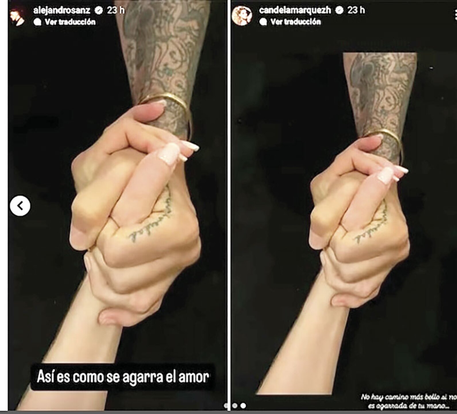 Candela Márquez y Alejandro Sanz