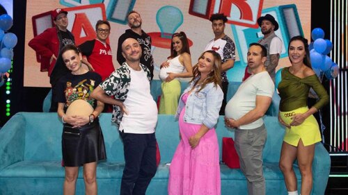 Mariazel baby shower en Me caigo de risa