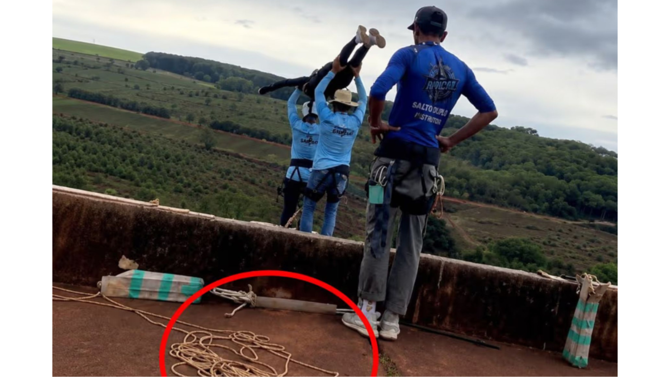 María Eduarda accidente en Bungee
