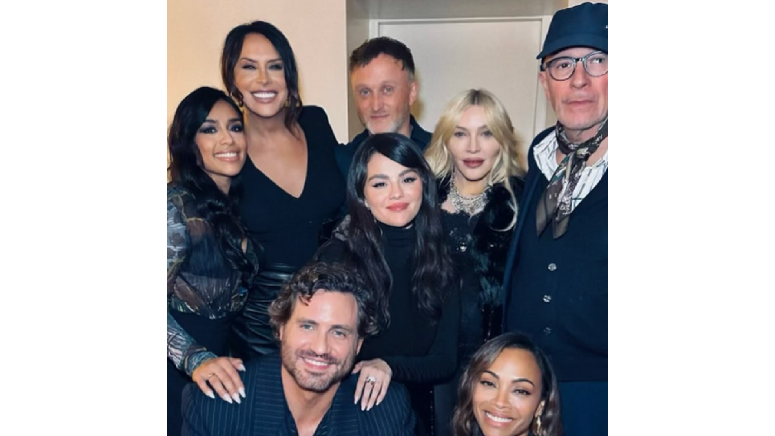 Karla Sofía Gascón, Selena Gomez, Zoe Saldaña