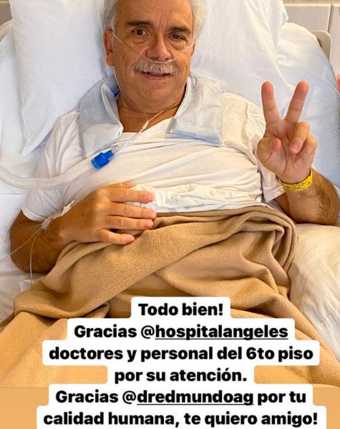 José Elías Moreno en el hospital