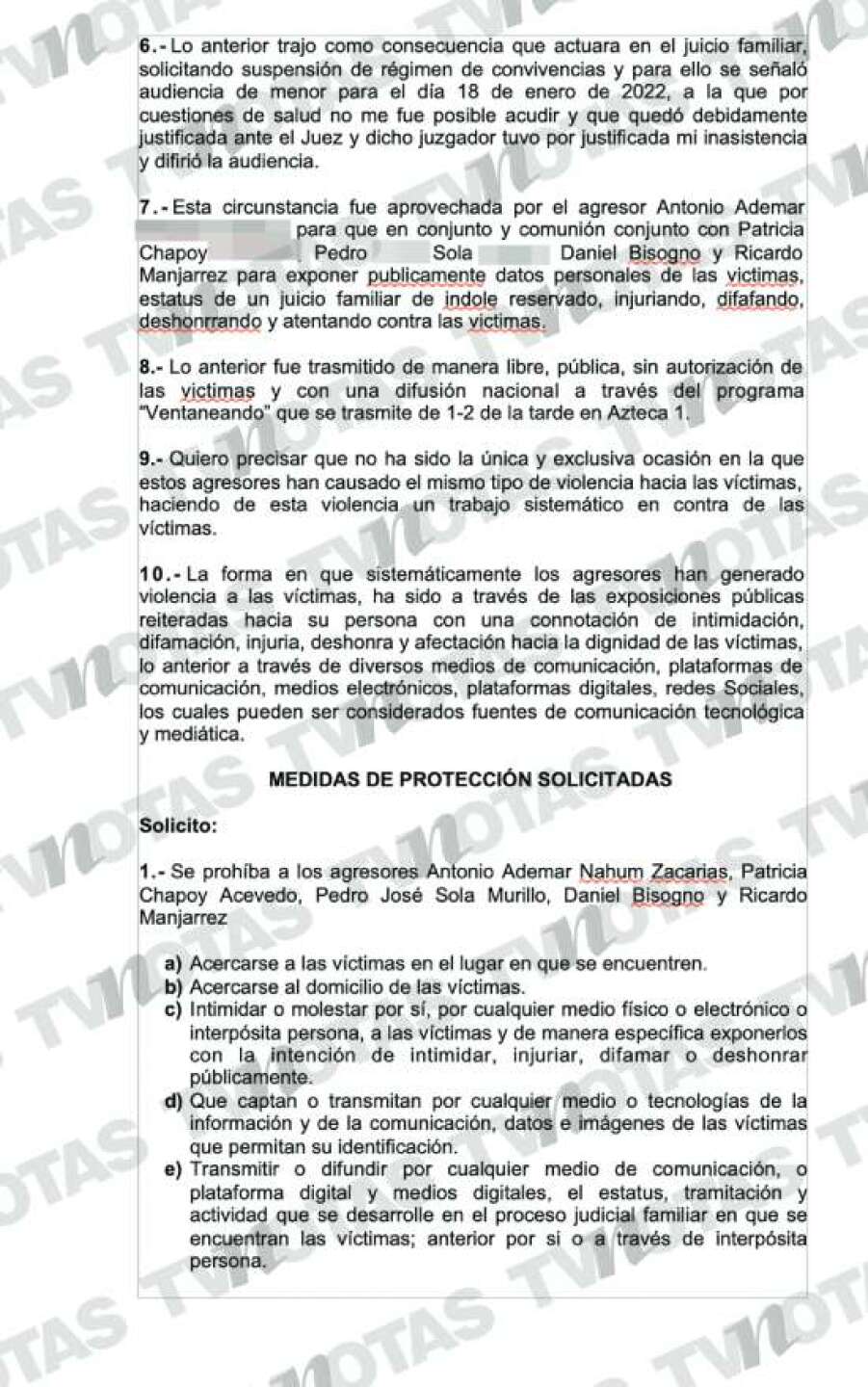 Medidas de protección