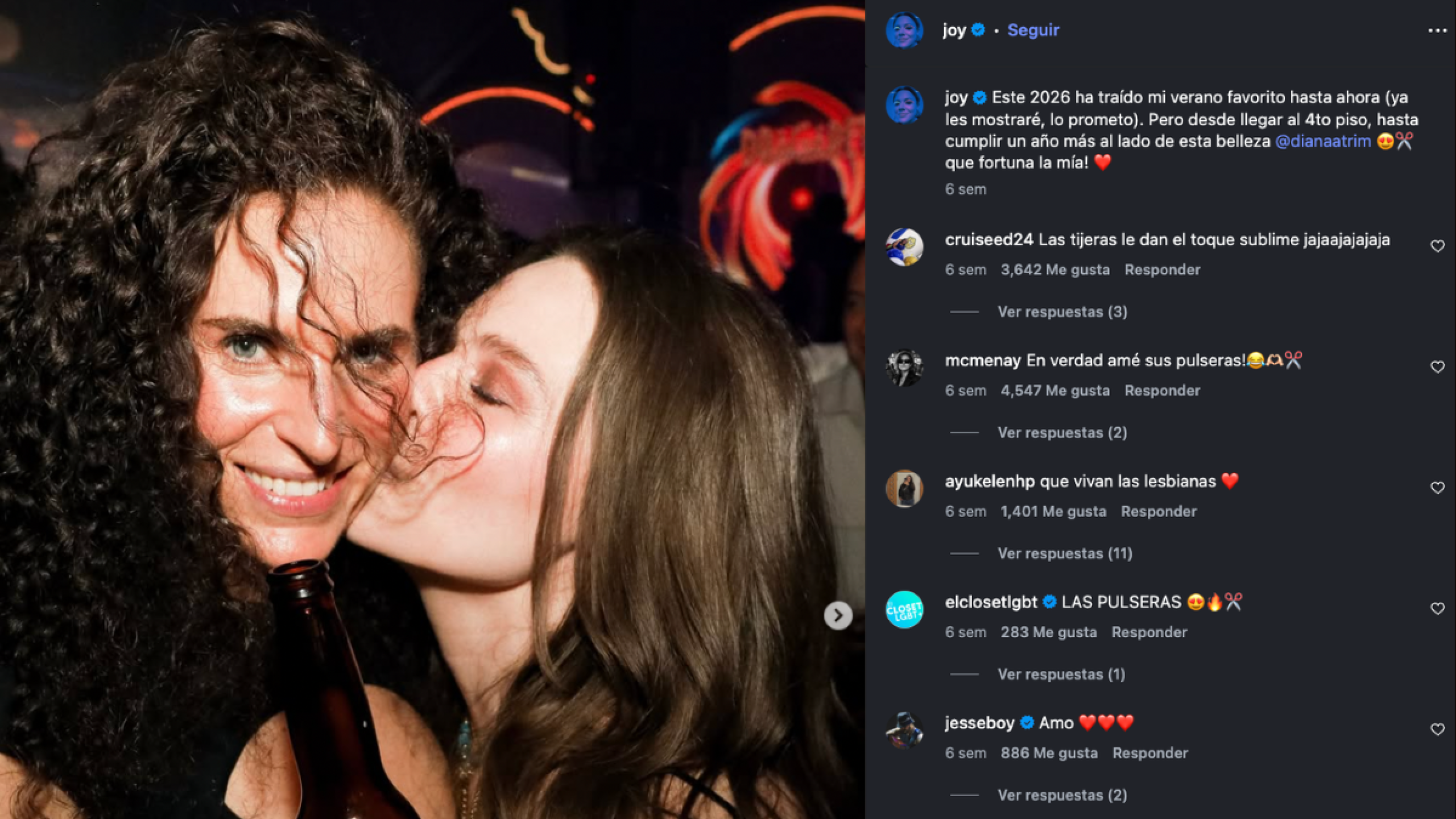 Mensaje de Jesse a Joy Huerta