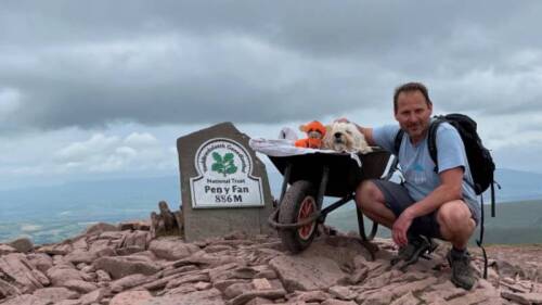 Carlos Fresco y Monty disfrutando de su último paseo juntos