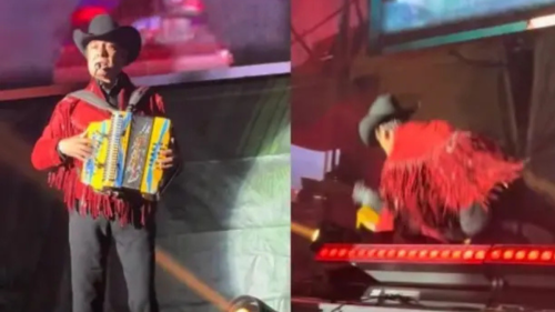 Vocalista de Los tigres del norte, conocido como “El Jefe de Jefes”, sufrió un accidente en el escenario