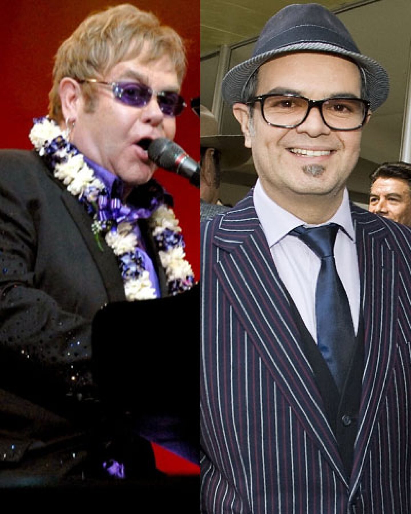 Elton John y Aleks Syntek.