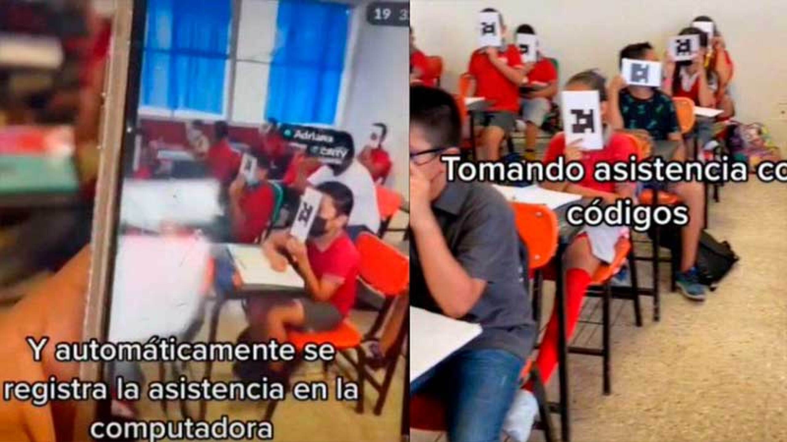 En el teléfono aparecen los nombres de los alumnos