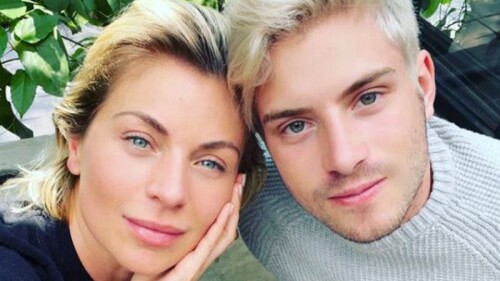 Ludwika Platea y su hijo.