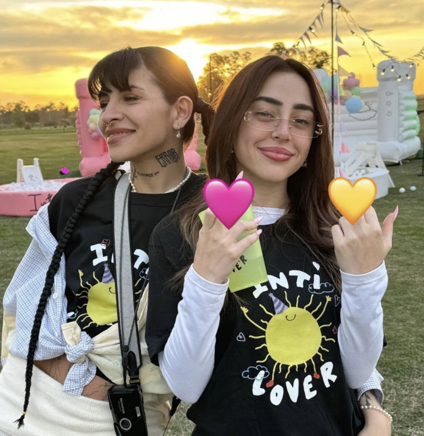Cazzu y Nicki Nicole en el cumpleaños de su hijo