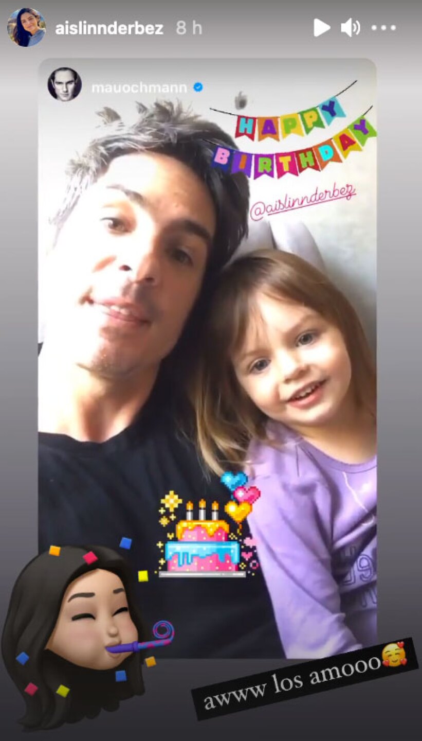 Mauricio Ochmann y su hija le cantan a Aislinn Derbez