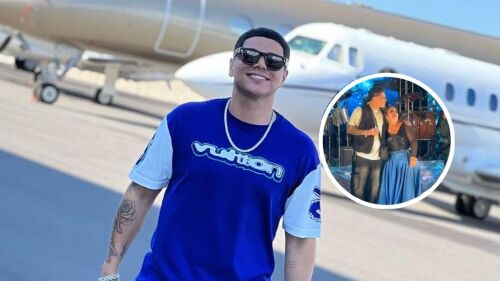 Eduin Caz y su mamá