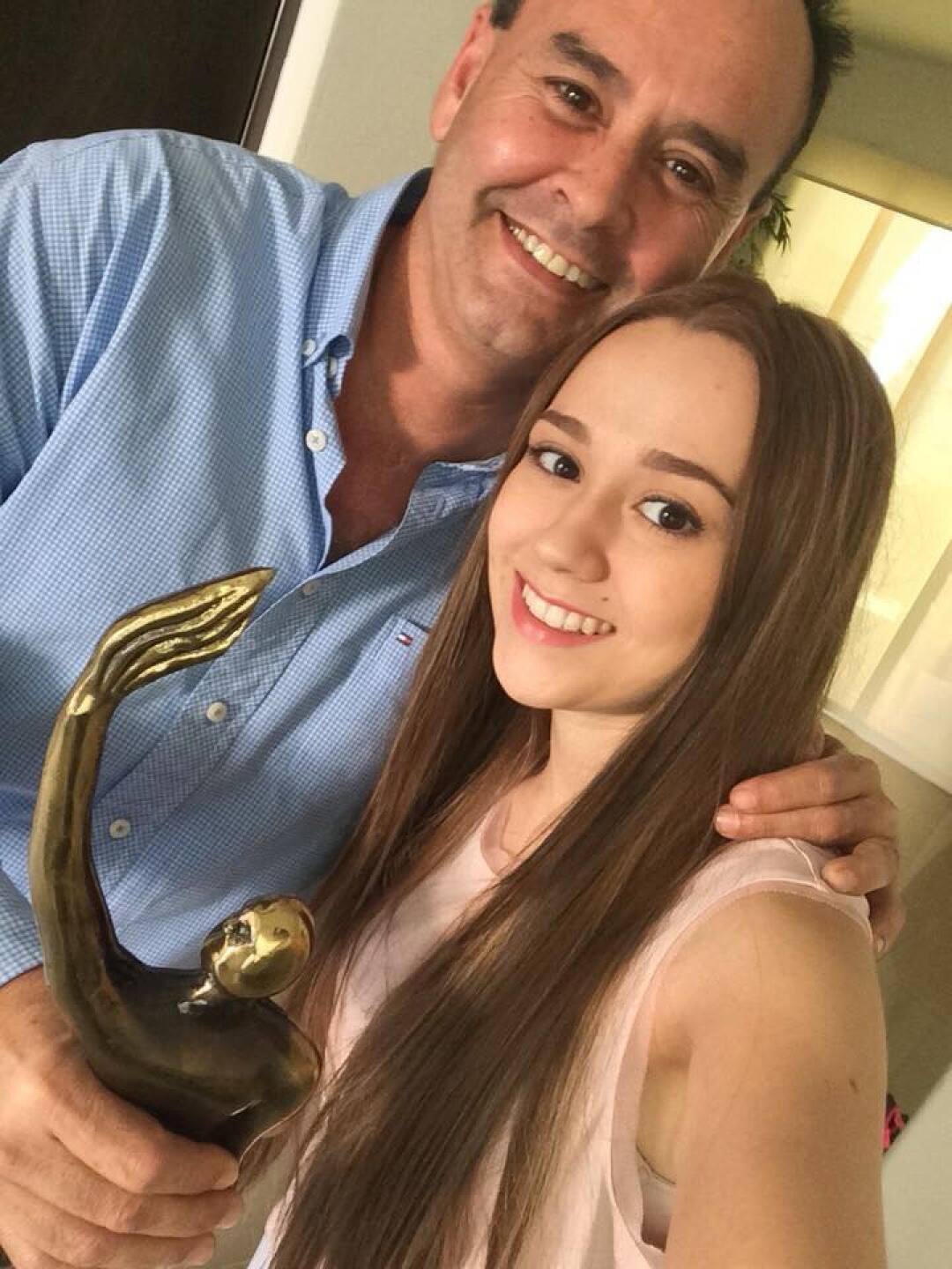Carolina Ross y su papá