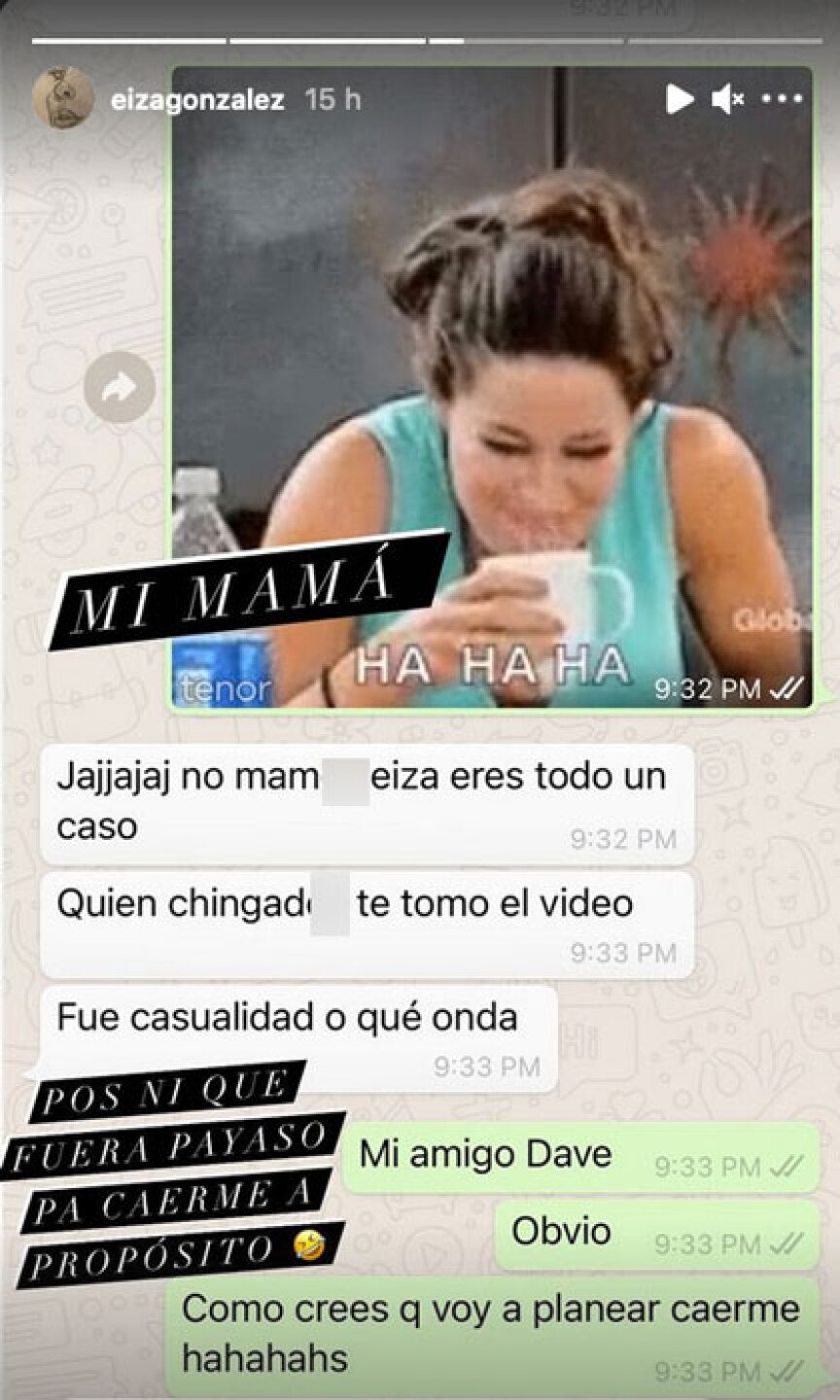 La madre de Eiza González dudó que fuera casualidad la caída