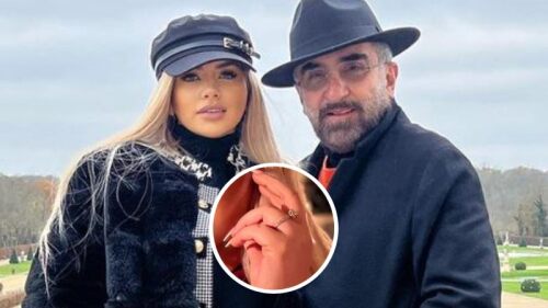 Vicente Fernández Junior entrega anillo de compromiso a Mariana González