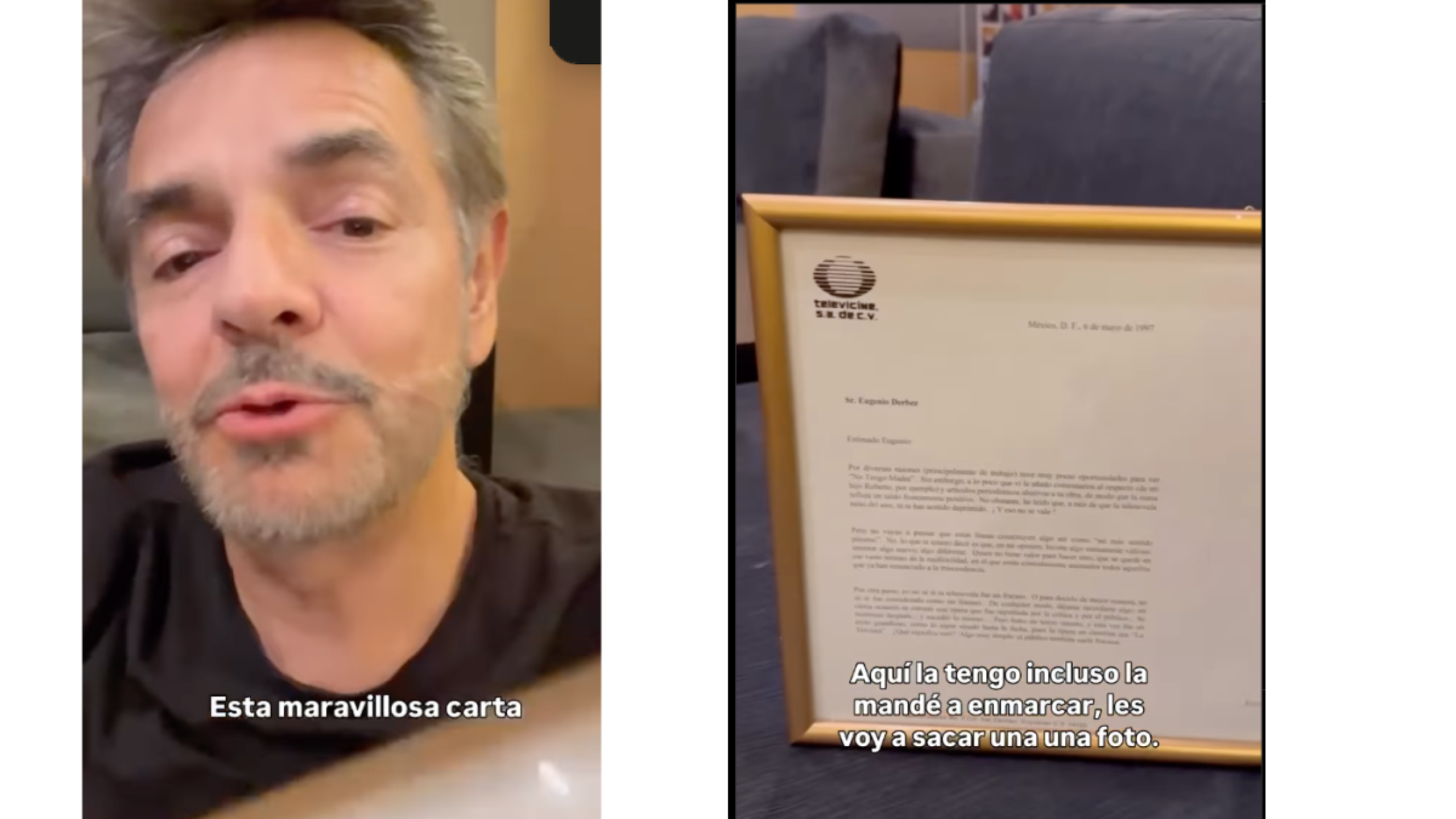 Eugenio Derbez revela la emotiva carta que le escribió Roberto Gómez Bolaños el día que probó el fracaso