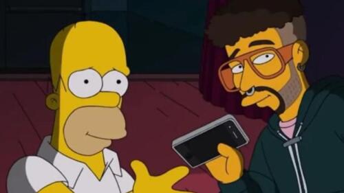 ¡Anda la osa! Los Simpson predijeron el gusto de Bad Bunny por arrojar celulares