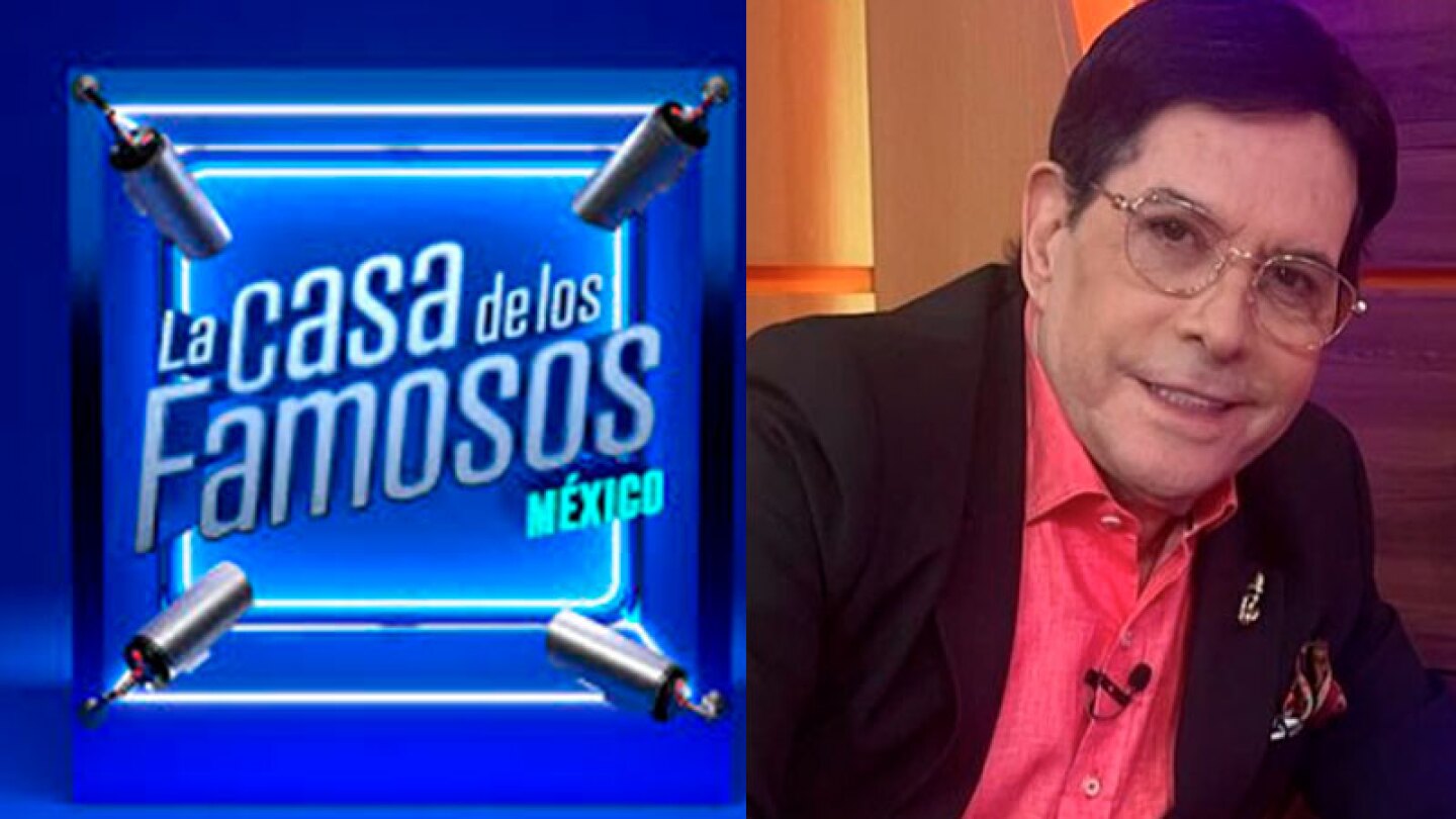 Juan José Origel y logo de La casa de los famosos México