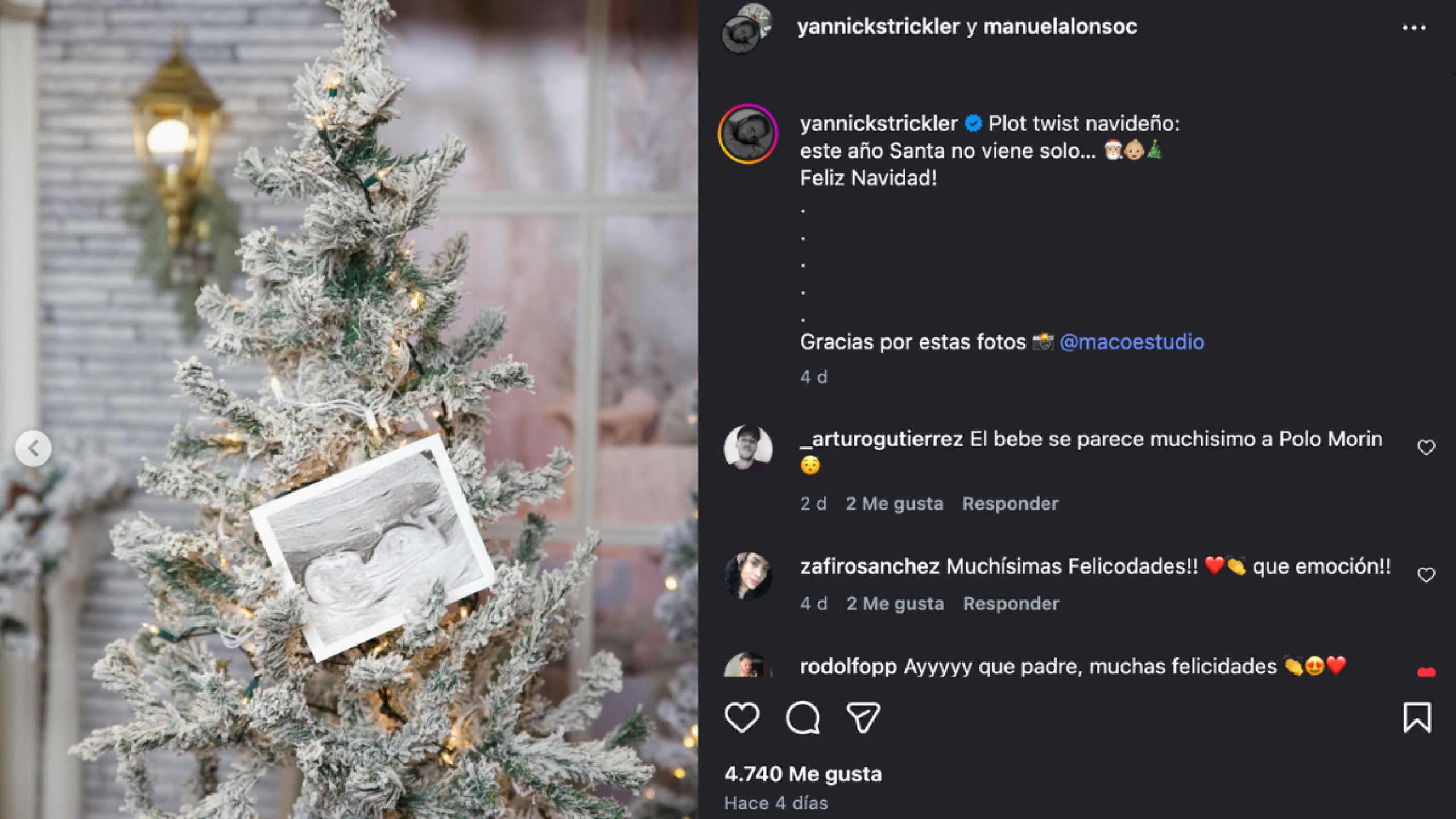 Yannick Strickler anuncia que será papá por segunda vez