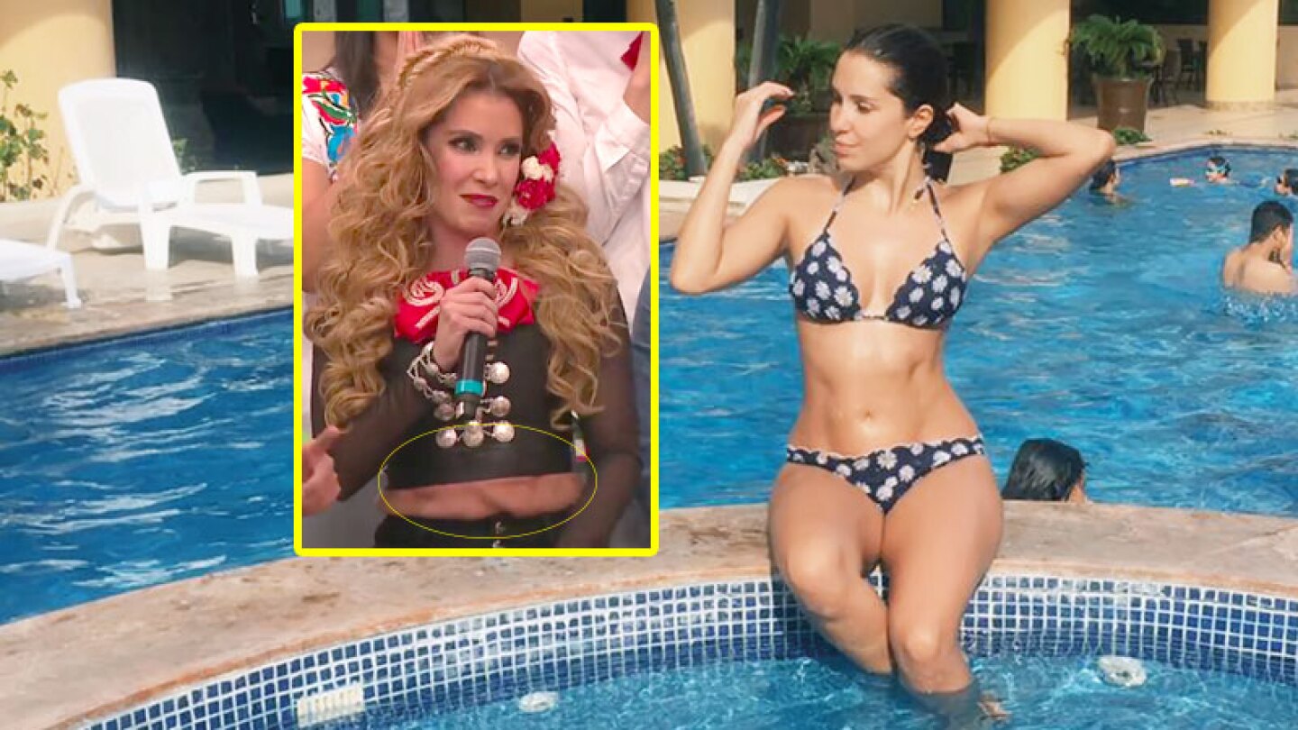 Andrea Escalona en bikini sepulta escándalo de bizarro aspecto de su abdomen