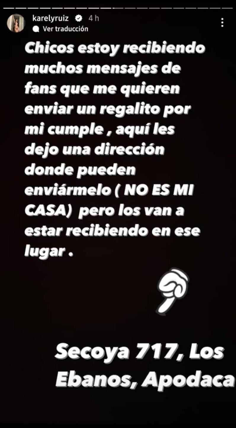 Karely Ruiz se quejó de críticas de usuarios de redes sociales