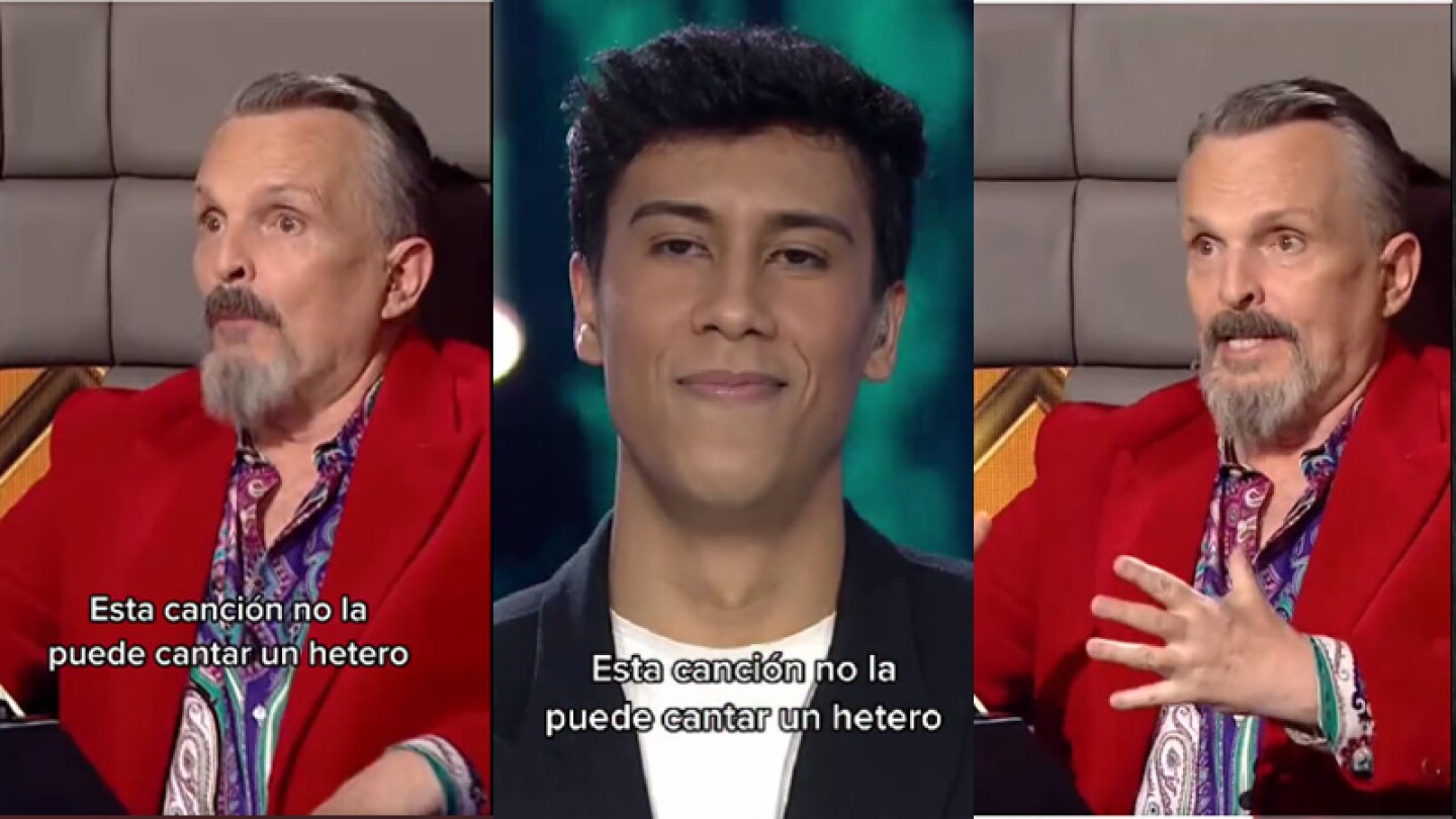 Miguel Bosé critica a concursante de canto: "Esta canción no la puede cantar un hetero"