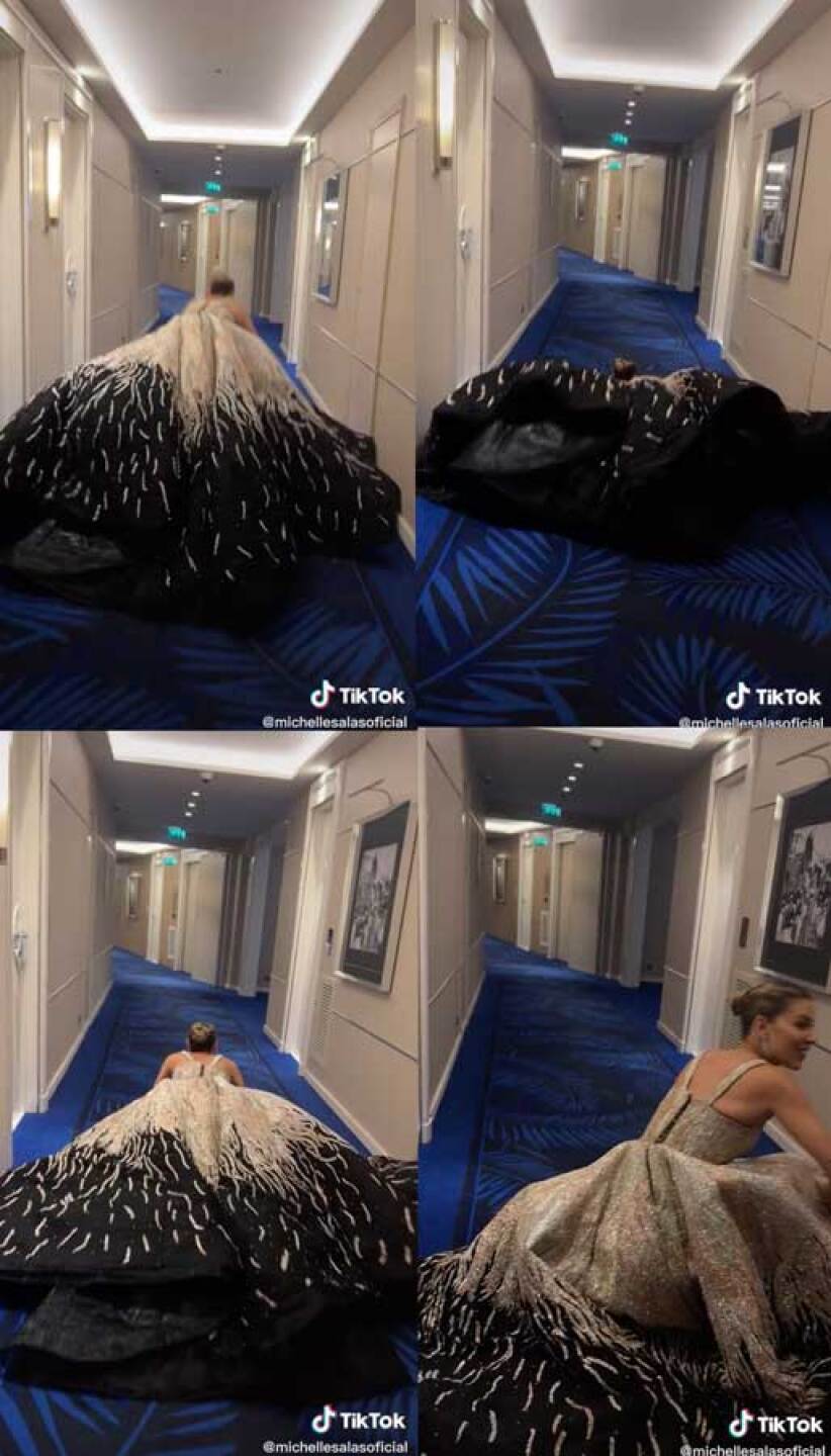 Michelle Salas sa cae en Cannes
