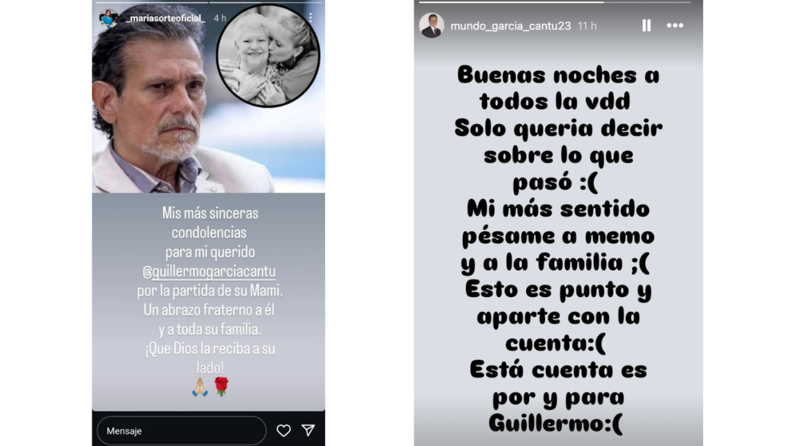 Muere la mamá de Guillermo García Cantú