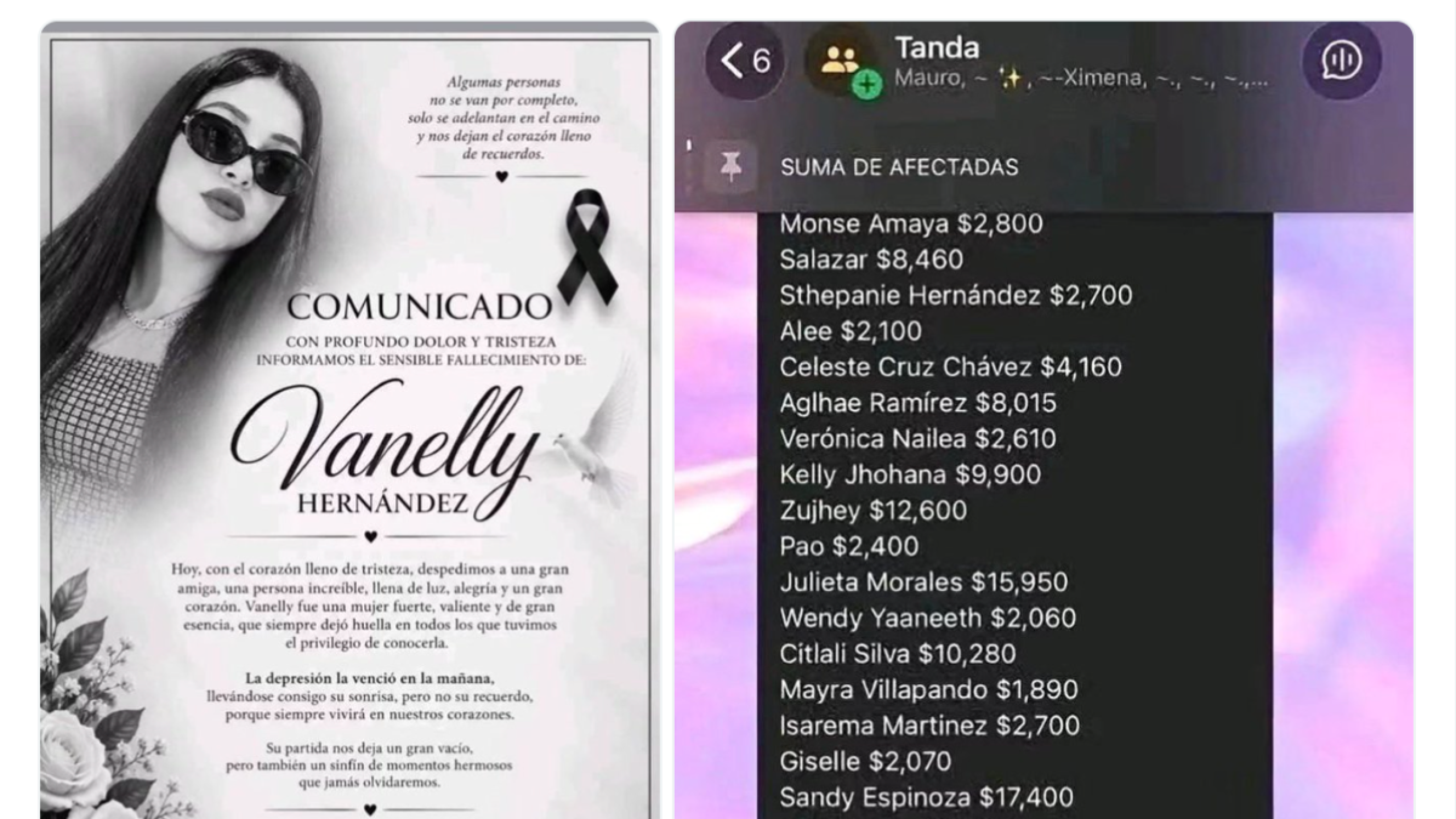 Vanelly Zavala fue acusada de fingir su muerte.