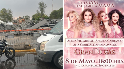 Caída escenario de GranDiosas