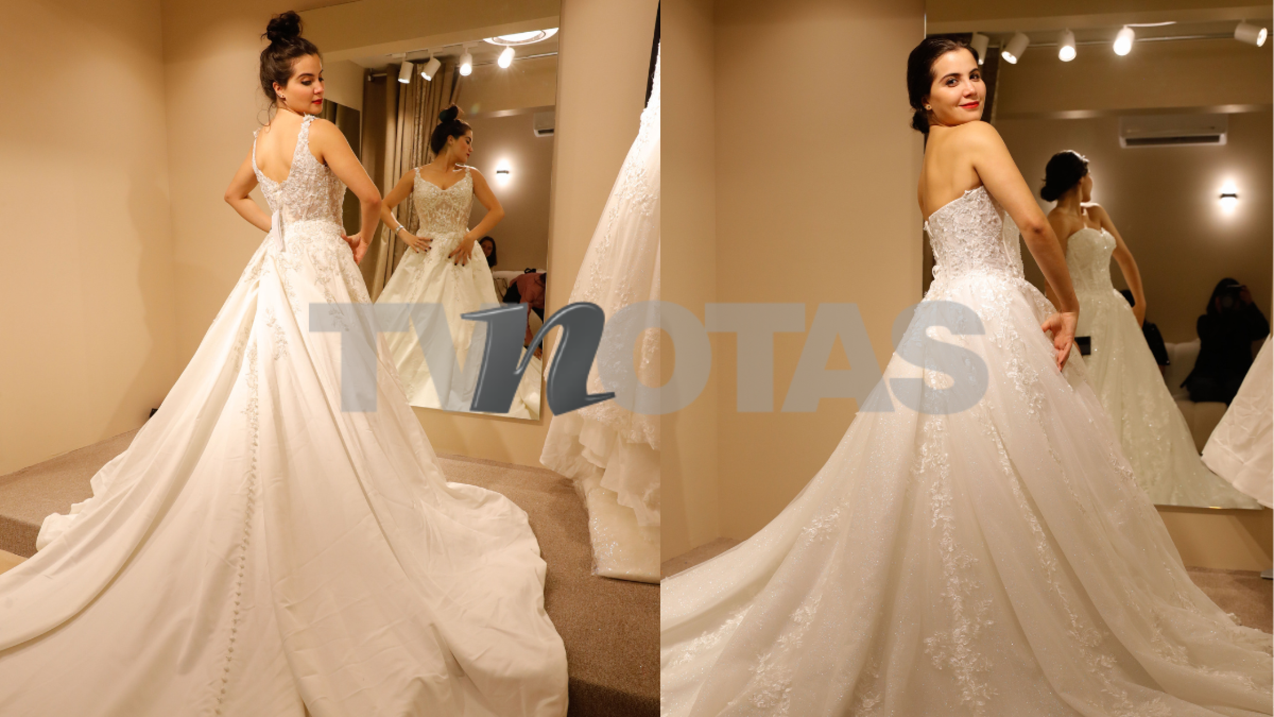 Cinthia Aparicio vestida de novia
