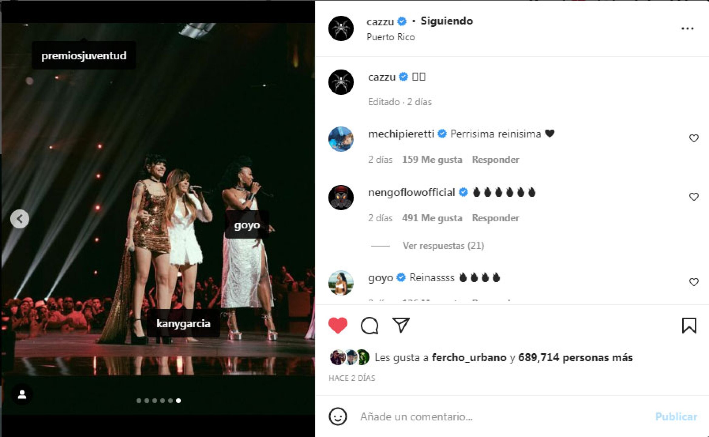 Cazzu recorta a Ángela Aguilar de una fotografía y le llueven opiniones
