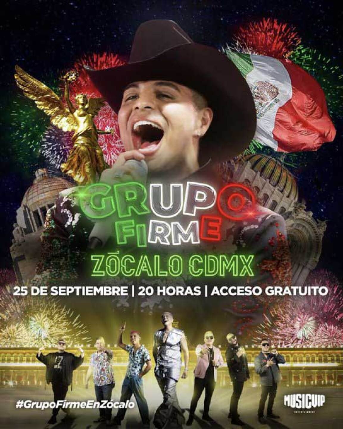 Grupo Firme ofrecerá un concierto en el Zócalo de la Ciudad de México