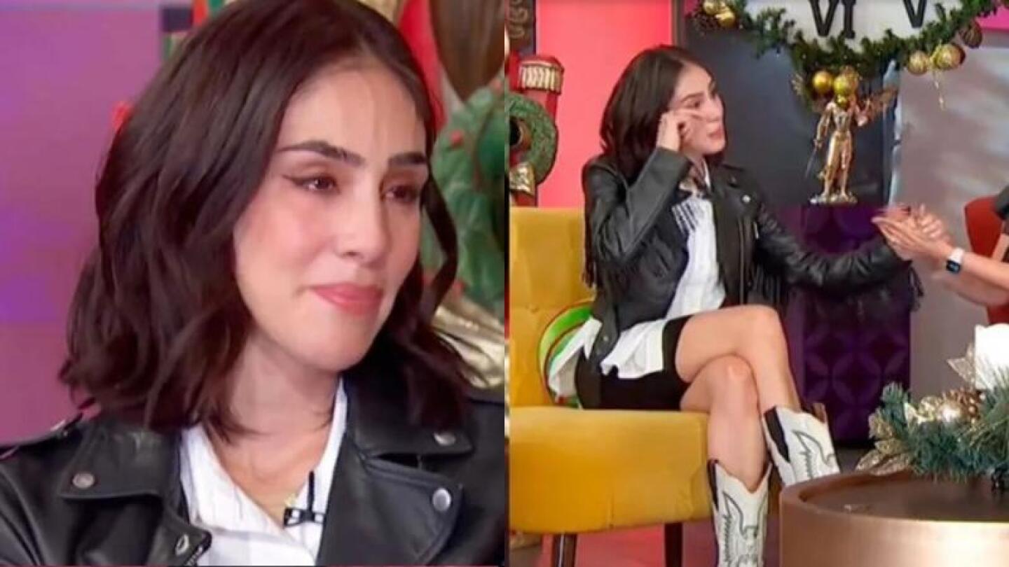 Sandra Echeverría llora al hablar de su divorcio con Leonardo de Lozanne en plena entrevista