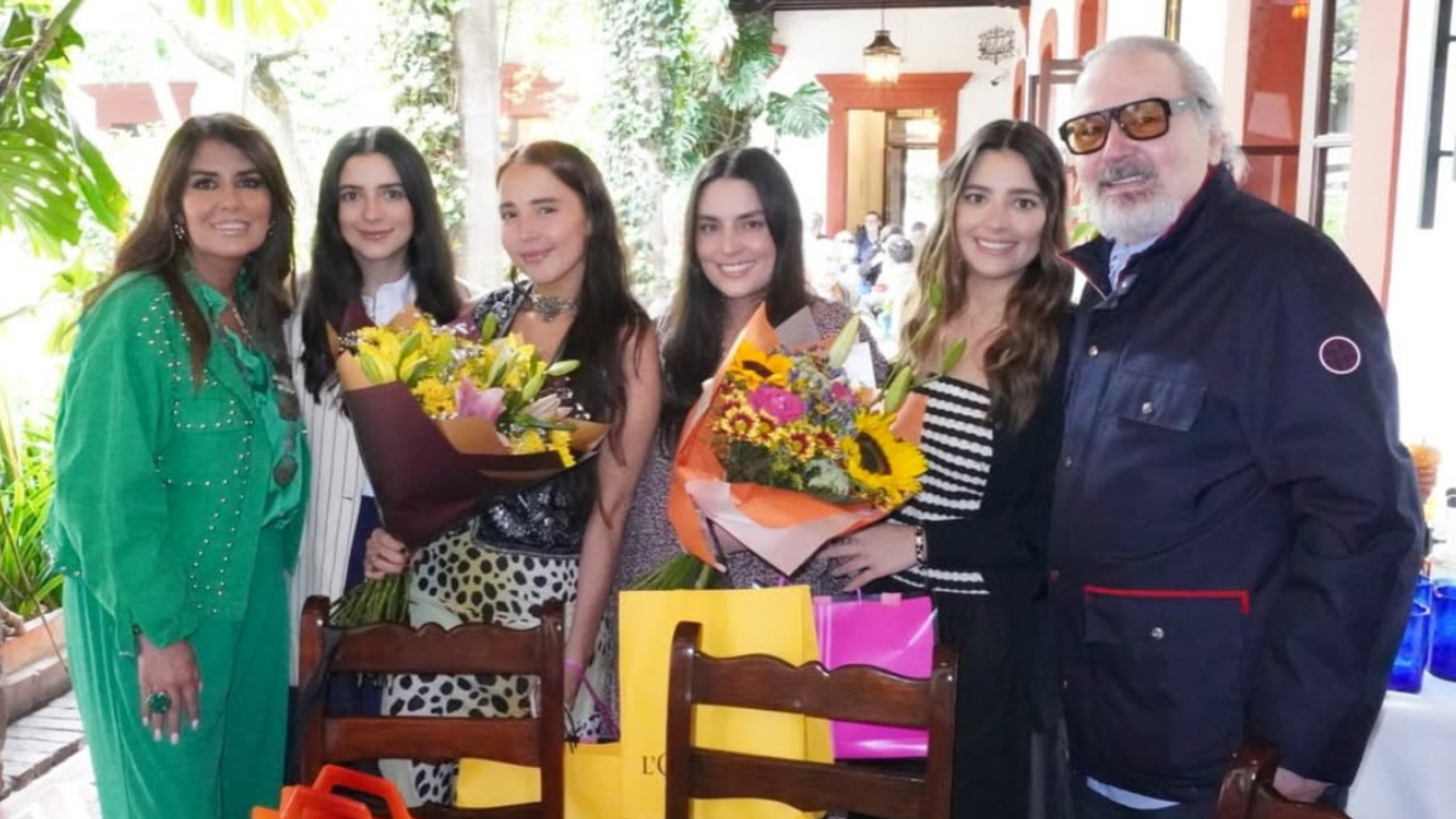 Majo Aguilar y su familia