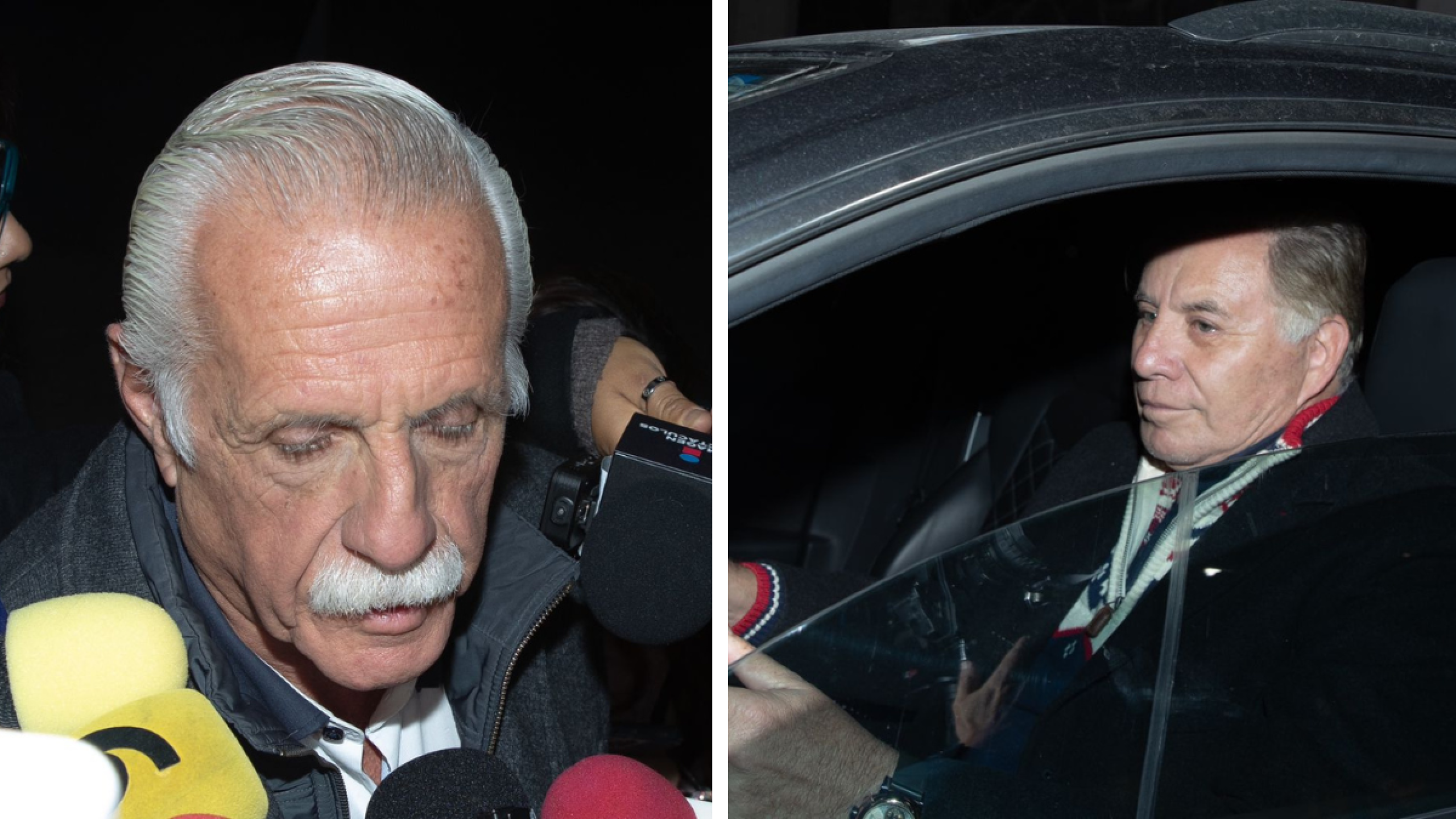 Rafael Herrerías y Guillermo Rebolledo en el funeral de Dulce