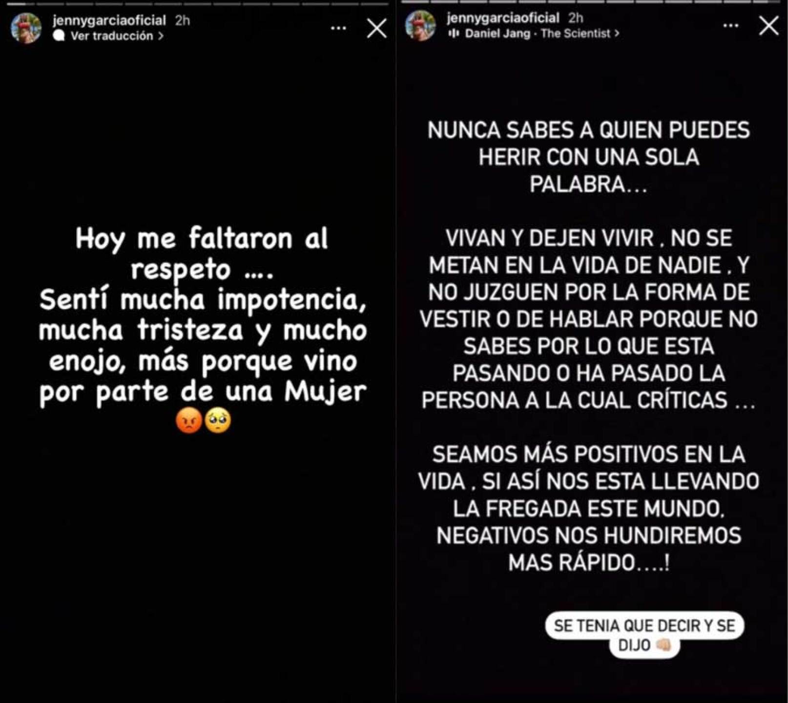 Faltan al respeto a Jenny García públicamente