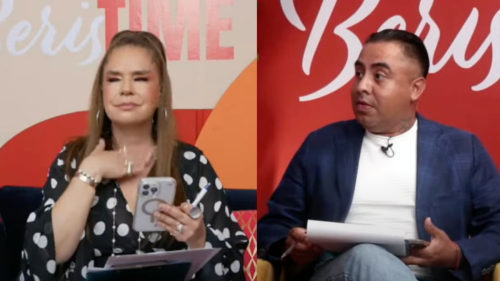 Elisa Beristain se ahoga en vivo