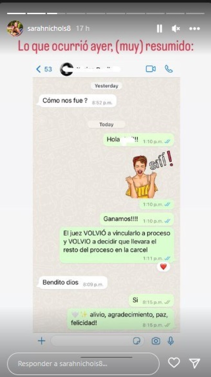 Sarah Nichols  en Instagram