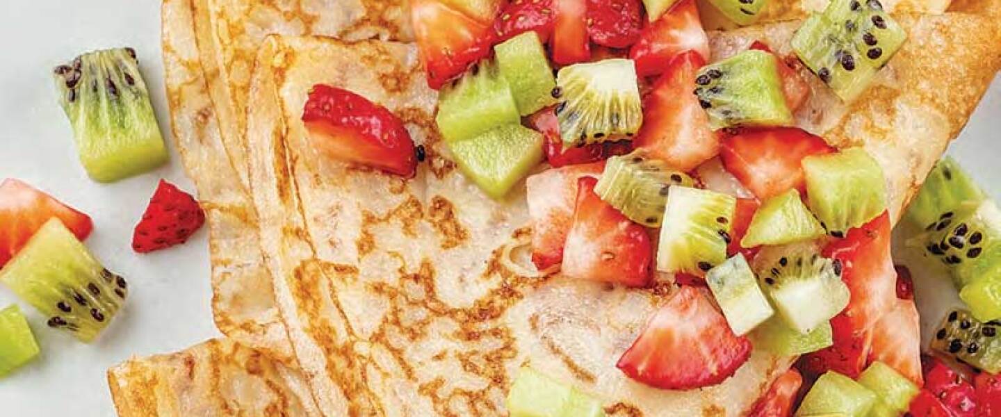 cómo hacer crepas con fruta