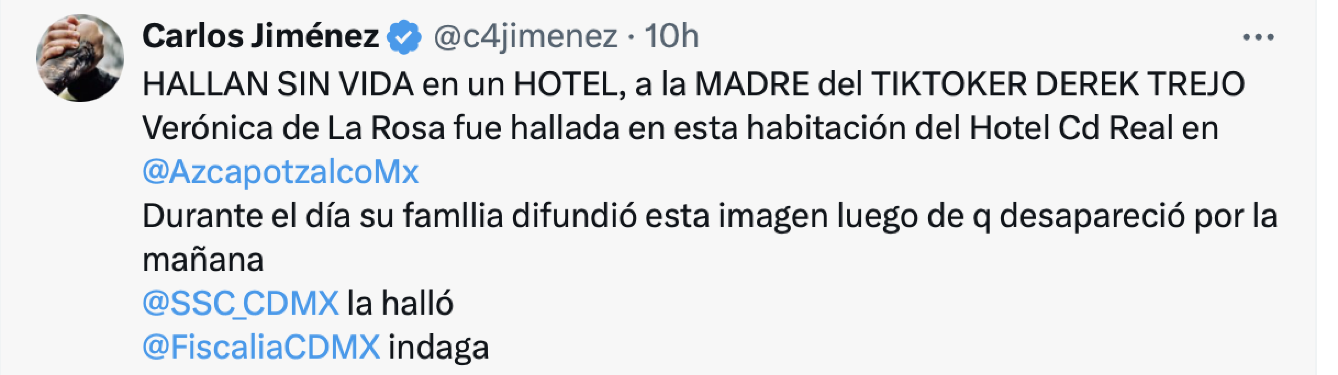 Mamá de de Derek Trejo: la hallan sin vida