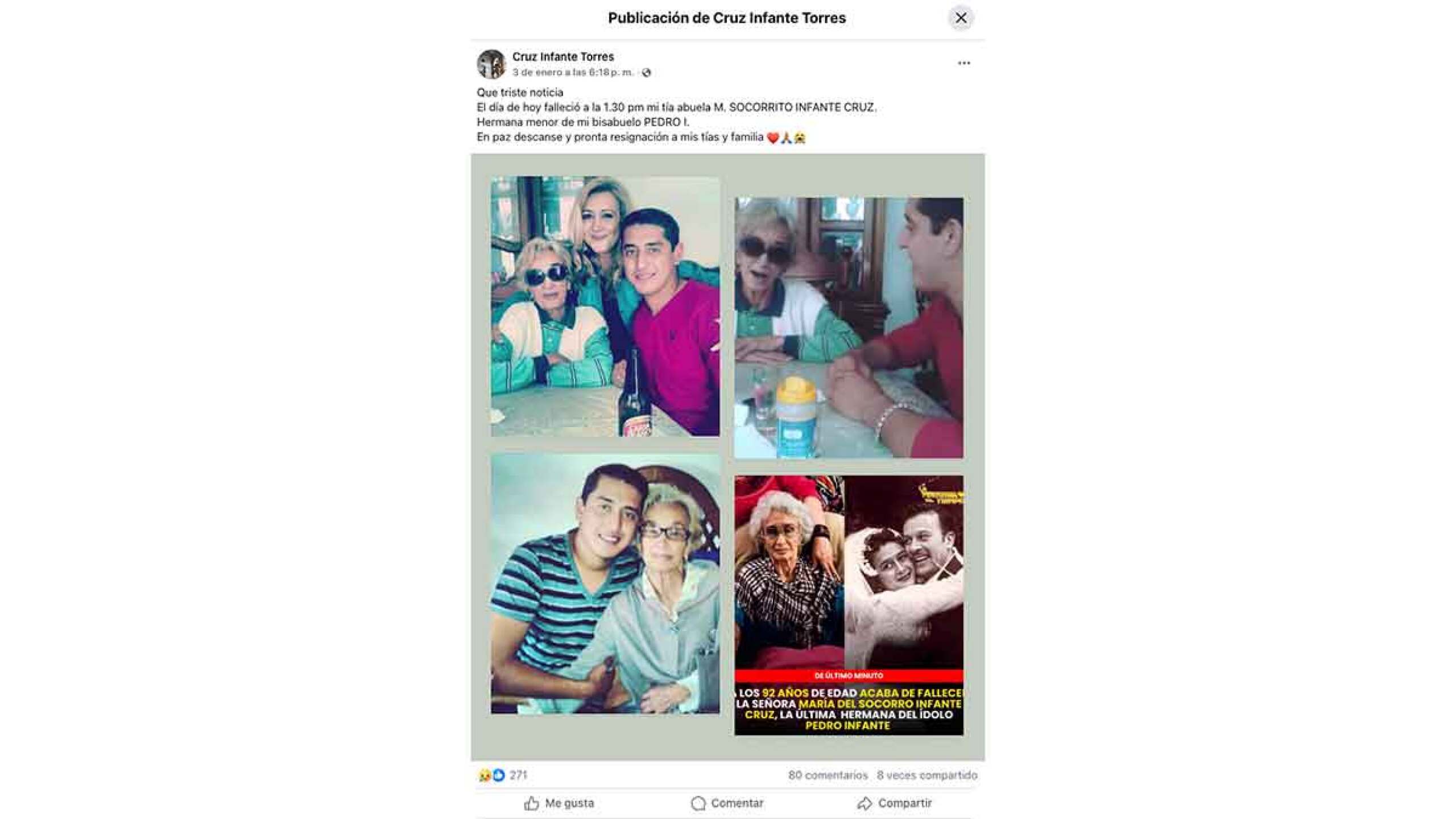 Hermana menor de Pedro Infante