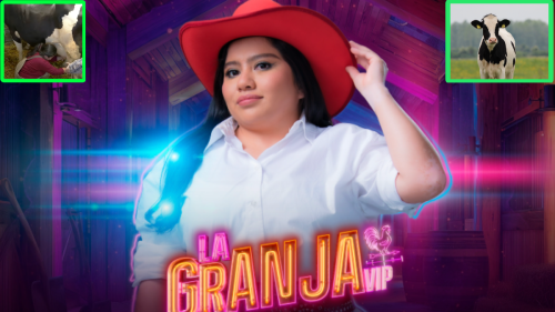 La Bea es orinada por vaca en La granja VIP